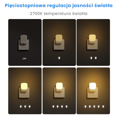 Lampka wtykowa Pati 2700K z czujnikiem ruchu  EKW1440 MILAGRO (EKW1440)