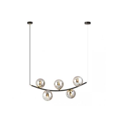 Emibig Lampa wisząca RITZ 5 BL GRAFIT E14 10W MAX LED 1297/5 (1297/5)