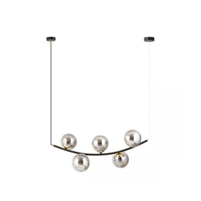 Emibig Lampa wisząca RITZ 5 BL GRAFIT E14 10W MAX LED 1297/5 (1297/5)