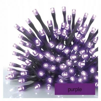 Lampki choinkowe łączone Standard 100 LED 10m fioletowy IP44 timer EMOS (D1AF01)
