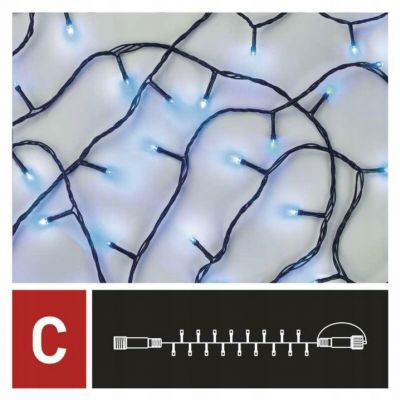 Lampki choinkowe Standard 100 LED 10m niebieski IP44 timer EMOS (D1AB01)