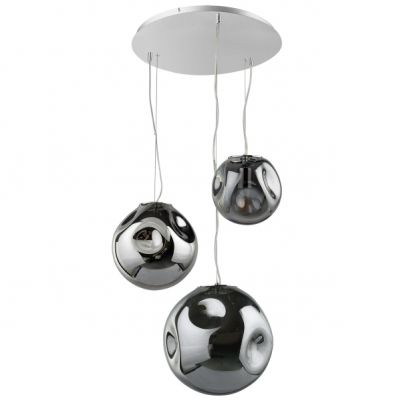 ITALUX lampa wisząca Simao E27 60W 220-240V IP20 kolor - chrom (PND-3693-3-CH+SMK)