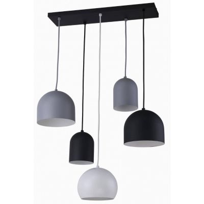 TK-Lighting lampa wisząca Tempre 5xE27 max 60W biała/szara/czarna (2829)
