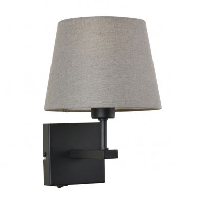 ITALUX Lampa przyłóżkowa Norte E27 60W 230V IP20 kolor - czarny mat (WL-1122-1-A-BM-RO-GR)