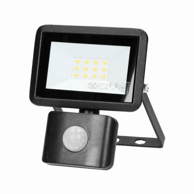 FARO S LED 10W naświetlacz z PIR, 800lm, IP44, 4000K, aluminium + szkło AD-NL-6252BLR4 ORNO (AD-NL-6252BLR4)