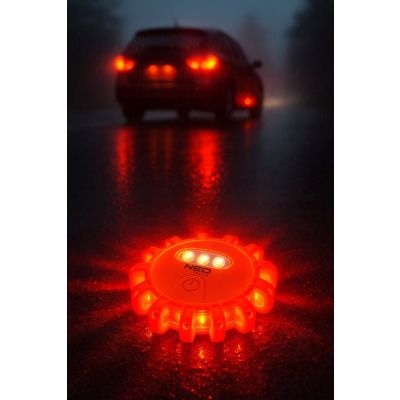 Flara drogowa lampa ostrzegawcza samochodowa światło awaryjne LED magnes NEO (99-128)