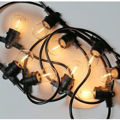 Girlanda solarna ogrodowa lampki solarne 20m + 21x Żarówka E27 LED + PILOT (LG-4/20M/E27/3)
