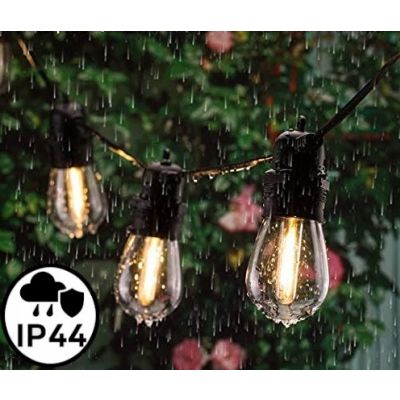 Girlanda solarna ogrodowa lampki solarne 20m + 21x Żarówka E27 LED + PILOT (LG-4/20M/E27/3)