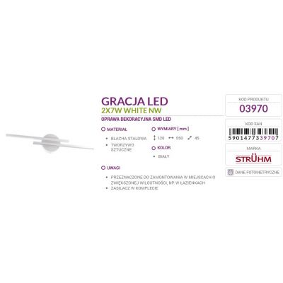 Oprawa ścienna lampa kinkiet łazienkowy GRACJA IDEUS (03970)