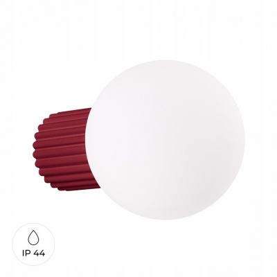 Kinkiet HALO burgund IP44 nowoczesna lampa aluminiowa do salonu sypialni SOLLUX (SL.1747)