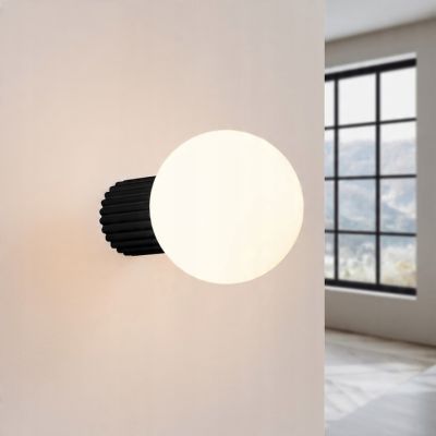 Kinkiet HALO czarny IP44 oryginalna lampa ścienna ryflowana do sypialni G9 SOLLUX (SL.1712)
