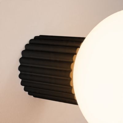 Kinkiet HALO czarny IP44 oryginalna lampa ścienna ryflowana do sypialni G9 SOLLUX (SL.1712)