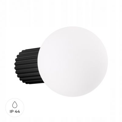 Kinkiet HALO czarny IP44 oryginalna lampa ścienna ryflowana do sypialni G9 SOLLUX (SL.1712)