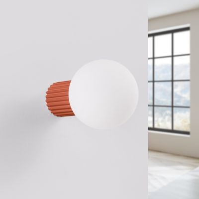 Kinkiet HALO ochra czerwona IP44 nowoczesna trwała lampa do sypialni salonu SOLLUX (SL.1727)