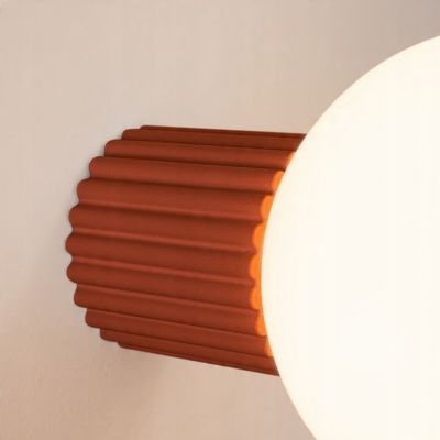 Kinkiet HALO ochra czerwona IP44 nowoczesna trwała lampa do sypialni salonu SOLLUX (SL.1727)