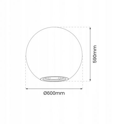 Kula ogrodowa lampa Globo 60 cm 1xE27 EKO0459 MILAGRO (EKO0459)