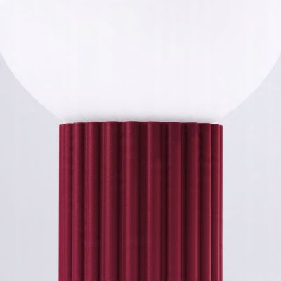 Lampa biurkowa HALO burgund aluminium/szkło matowe ryflowany korpus biuro SOLLUX (SL.1751)
