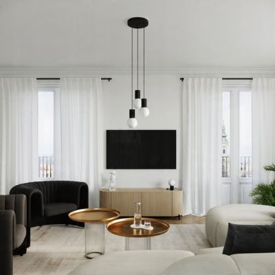 Lampa biurkowa HALO czarna stojąca ryflowany korpus nowoczesny design G9 SOLLUX (SL.1716)