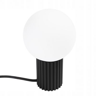 Lampa biurkowa HALO czarna stojąca ryflowany korpus nowoczesny design G9 SOLLUX (SL.1716)