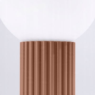 Lampa biurkowa HALO mocca styl minimalistycznym ryflowana idealna do pracy SOLLUX (SL.1736)