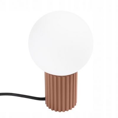 Lampa biurkowa HALO mocca styl minimalistycznym ryflowana idealna do pracy SOLLUX (SL.1736)