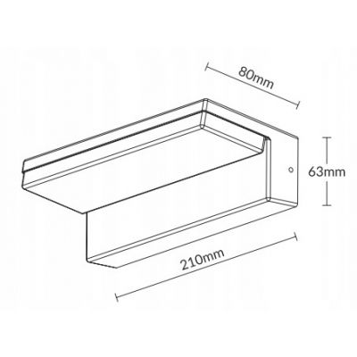 Oprawa ogrodowa  PACHIRA LED 9W 500lm IP54 4000K czarna ORNO (AD-OP-6576BLPM4)