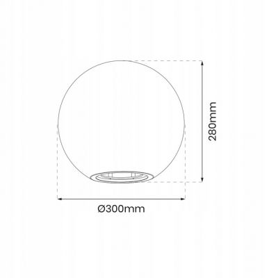 Kula ogrodowa lampa GLOBO 30 cm 1xE27 EKO0457 MILAGRO (EKO0457)