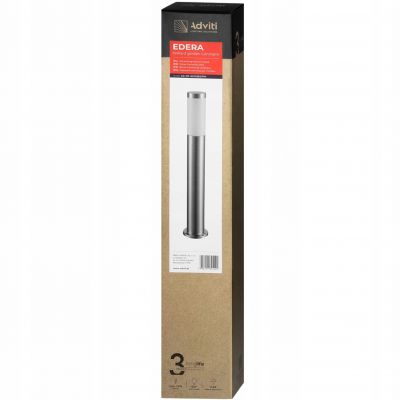 Oprawa ogrodowa EDERA słupek E27 max. 15W IP44 65 cm stal nierdzewna ORNO (AD-OP-6571GE27PM)