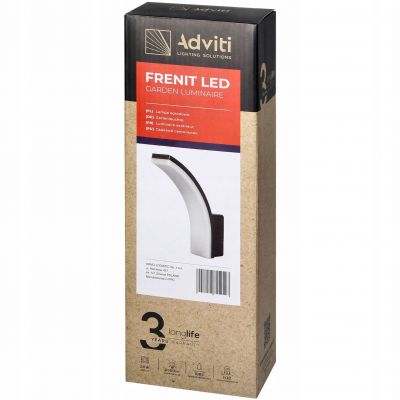 Lampa elewacyjna FRENIT II LED 12W/15W/20W regulowana moc IP65 4000K czarna ORNO (AD-OP-6600BLPM4)