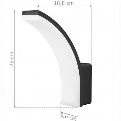 Lampa elewacyjna FRENIT II LED 12W/15W/20W regulowana moc IP65 4000K czarna ORNO (AD-OP-6600BLPM4)