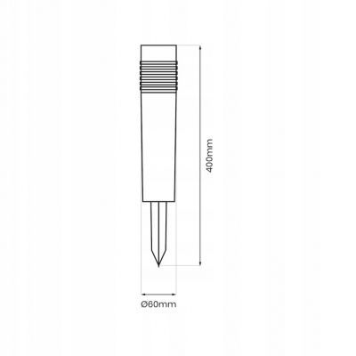 Lampa solarna słupek Cube 3000K IP44 EKO0608 MILAGRO (EKO0608)