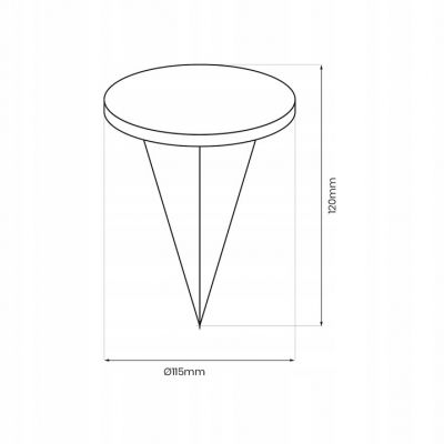 Lampa solarna gruntowa Deck 3000K ciepła biel IP44 EKO0601 MILAGRO (EKO0601)