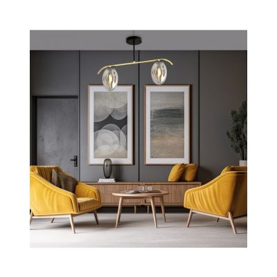 Emibig Lampa sufitowa FINES 2 BL GRAFIT E14 10W MAX LED 1280/2 (1280/2)
