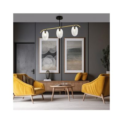 Emibig Lampa sufitowa FINES 3 BL TRANSPARENT E14 10W MAX LED 1279/3 (1279/3)