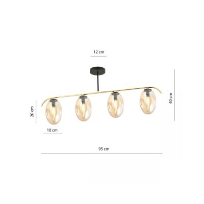 Emibig Lampa sufitowa FINES 4 BL MIODOWY E14 10W MAX LED 1281/4 (1281/4)