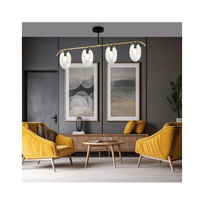 Emibig Lampa sufitowa FINES 4 BL TRANSPARENT E14 10W MAX LED 1279/4 (1279/4)