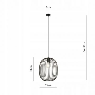 Emibig Lampa wisząca ONYX 1 BL E27 15W MAX LED  1304/1 (1304/1)