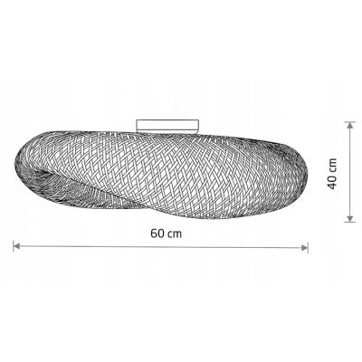 Lampa sufitowa HAVANA skandynawska bambusowa pleciona 60cm NOWODVORSKI (11171)