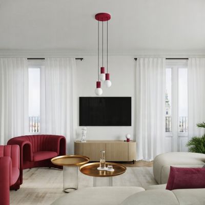 Lampa wisząca HALO 1 burgund (SL.1749)