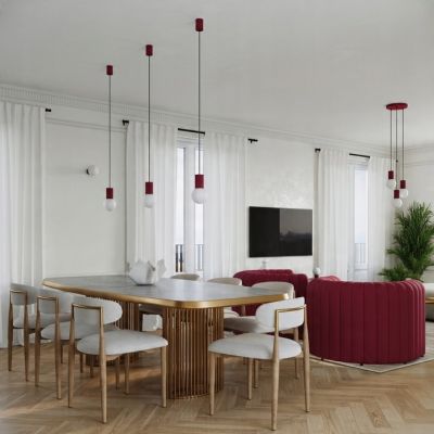 Lampa wisząca HALO 1 burgund (SL.1749)