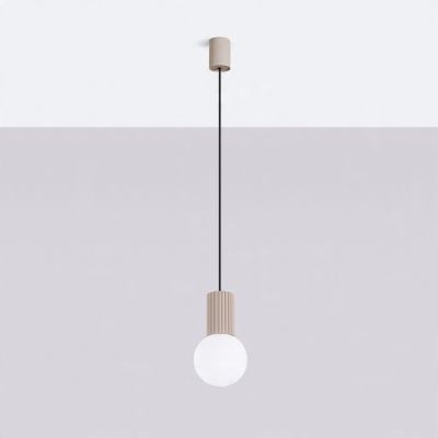 Lampa wisząca ryflowana HALO taupe SL.1744 Sollux (SL.1744)