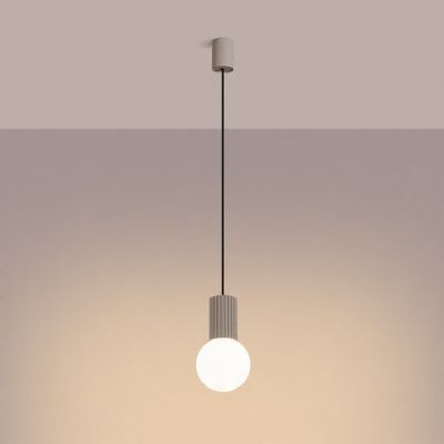 Lampa wisząca ryflowana HALO taupe SL.1744 Sollux (SL.1744)