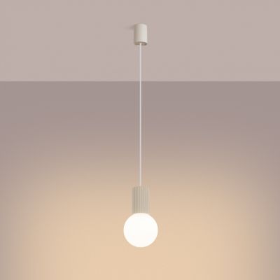 Lampa wisząca ryflowana HALO beżowy SL.1719 Sollux (SL.1719)