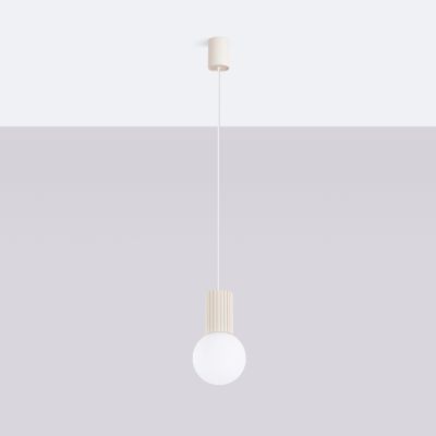 Lampa wisząca ryflowana HALO beżowy SL.1719 Sollux (SL.1719)