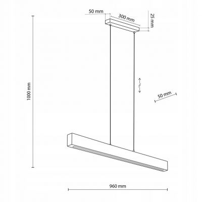 Lampa wisząca TEO drewno LED belka  6615Tk Lighting (6615)