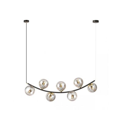 Emibig Lampa wisząca RITZ 7 BL GRAFIT E14 10W MAX LED 1297/7 (1297/7)