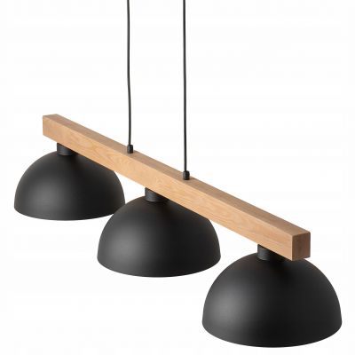 Lampa wisząca OSLO czarna 3 PŁ E27 LED MAX 15W Tk Lighting (4710)