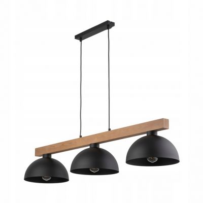 Lampa wisząca OSLO czarna 3 PŁ E27 LED MAX 15W Tk Lighting (4710)