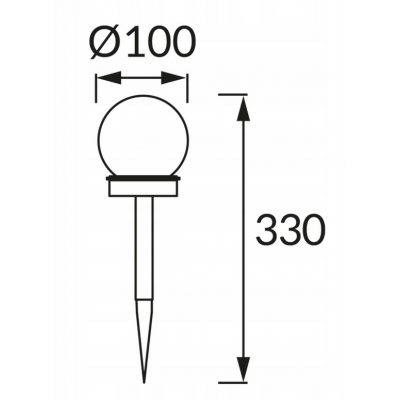 Lampa solarna wbijana ogrodowa LED OLIN LED 33 0,06W CW IDEUS (04559)