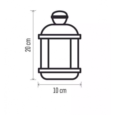 Latarenka 1 LED lampion śnieżny 20 cm 3x AAA, ciepła biel, IP20, timer EMOS (DCLW20)